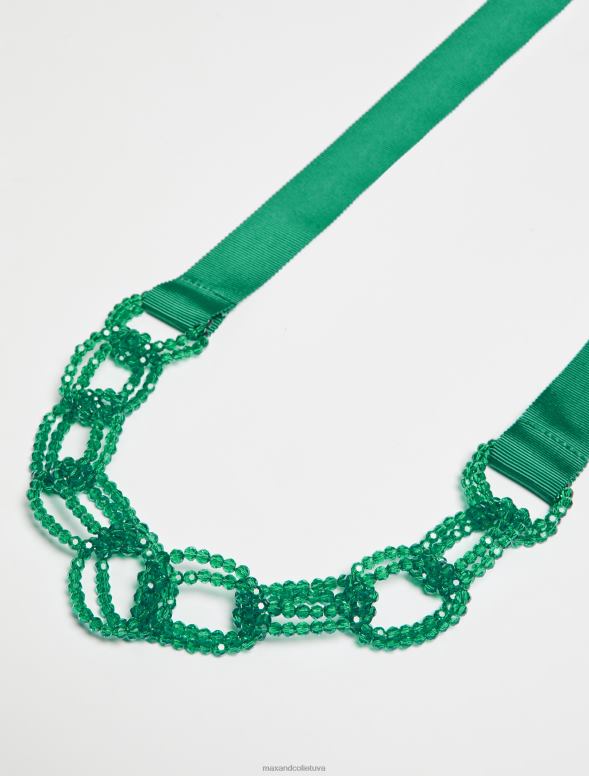 piederums 8VJP1078 debesu zils pērlīšu josta sievietes MAX&Co.