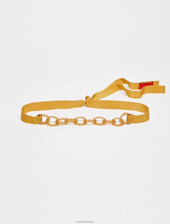 piederums 8VJP1079 zelts pērlīšu josta sievietes MAX&Co.