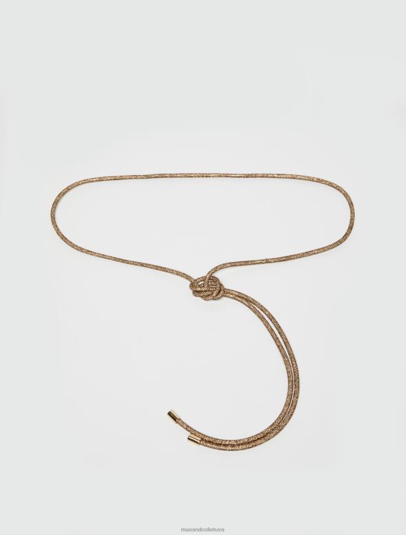 piederums 8VJP1082 zelts ar kalnu akmeni izrotāta josta sievietes MAX&Co.