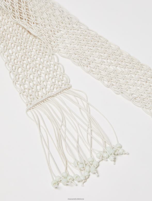 piederums 8VJP1091 ziloņkauls bārkstīm makramē vērtne sievietes MAX&Co.