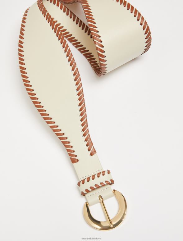 piederums 8VJP1095 ziloņkauls izšūta josta sievietes MAX&Co.