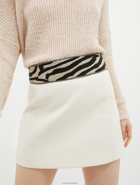 piederums 8VJP1098 melns fāzēm satīna josta sievietes MAX&Co.