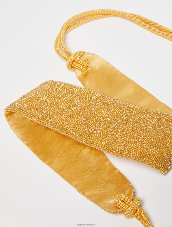 piederums 8VJP1099 kamielis fāzēm satīna josta sievietes MAX&Co.