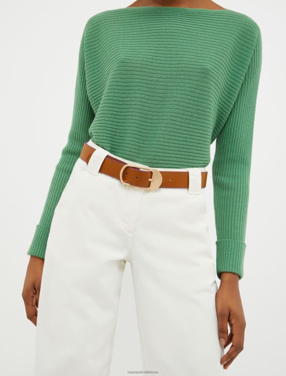 piederums 8VJP1102 iedegums savilkta ādas josta sievietes MAX&Co.