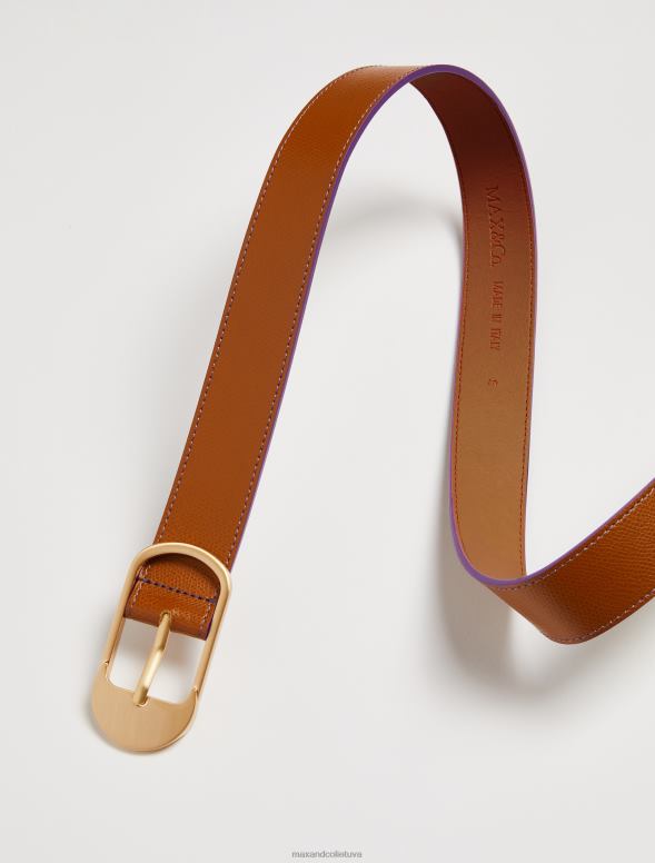 piederums 8VJP1102 iedegums savilkta ādas josta sievietes MAX&Co.