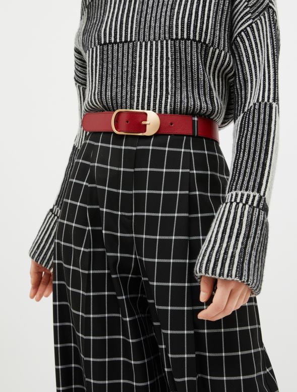 piederums 8VJP1103 fuksija savilkta ādas josta sievietes MAX&Co.