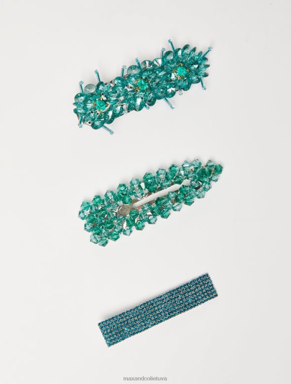 piederums 8VJP1068 benzīna zaļš bejeweller matu sprādzes komplekts sievietes MAX&Co.