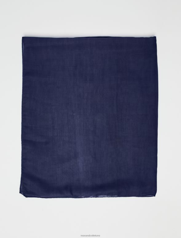 piederums 8VJP1113 pusnakts zils liela voile šalle sievietes MAX&Co.