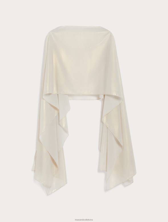 piederums 8VJP1114 bēšs lurex voile paraustīja plecus sievietes MAX&Co.