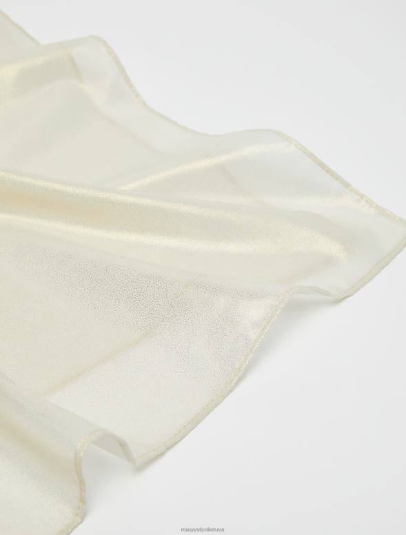 piederums 8VJP1114 bēšs lurex voile paraustīja plecus sievietes MAX&Co.