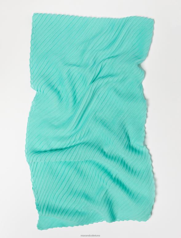 piederums 8VJP1123 tirkīza nozaga kroku marli sievietes MAX&Co.