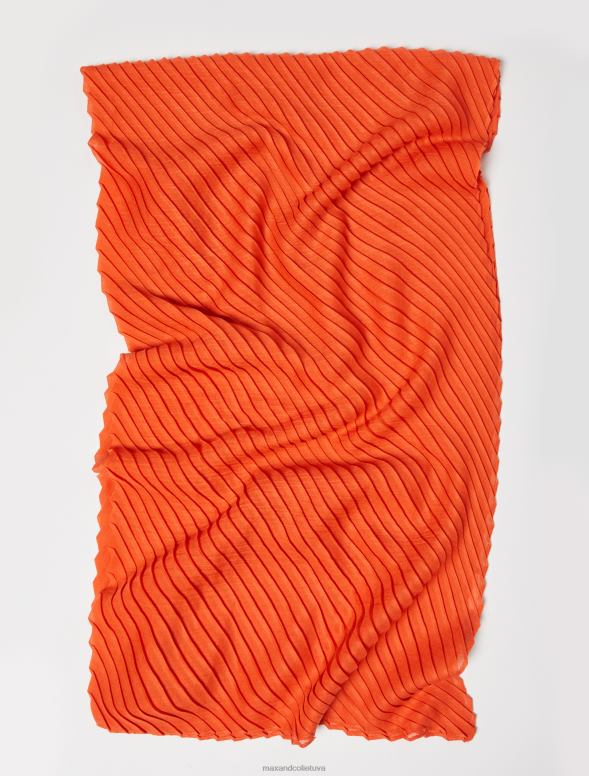 piederums 8VJP1124 apelsīns nozaga kroku marli sievietes MAX&Co.