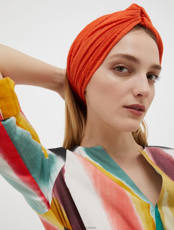 piederums 8VJP1124 apelsīns nozaga kroku marli sievietes MAX&Co.