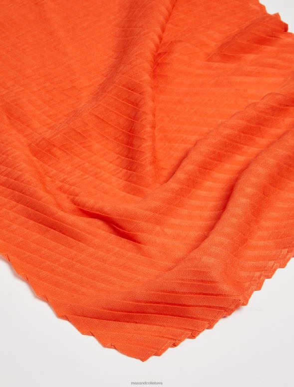 piederums 8VJP1124 apelsīns nozaga kroku marli sievietes MAX&Co.