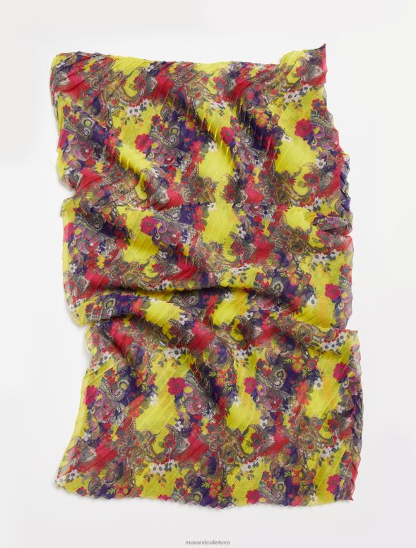 piederums 8VJP1125 rudzupuķu zils nozaga kroku marli sievietes MAX&Co.