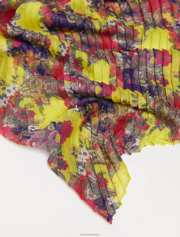 piederums 8VJP1125 rudzupuķu zils nozaga kroku marli sievietes MAX&Co.