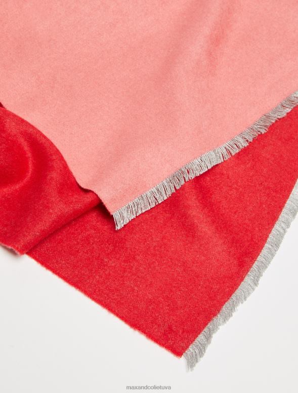 piederums 8VJP1126 sarkans divu toņu bambusa viskozes stole sievietes MAX&Co.