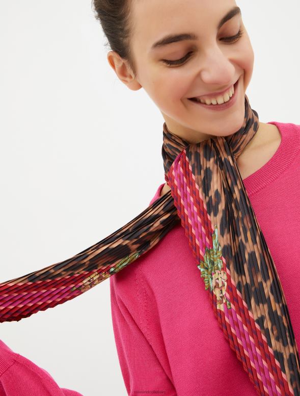 piederums 8VJP1133 brūns kroku sarža šalle sievietes MAX&Co.