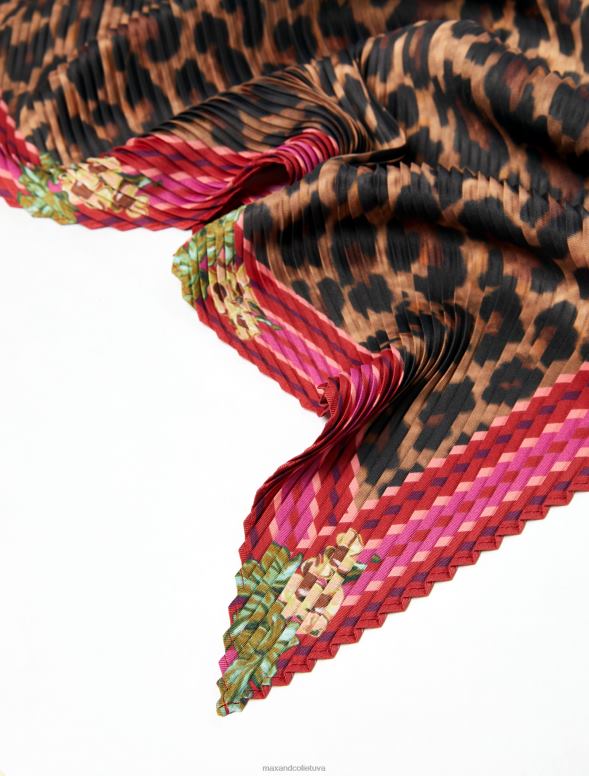 piederums 8VJP1133 brūns kroku sarža šalle sievietes MAX&Co.