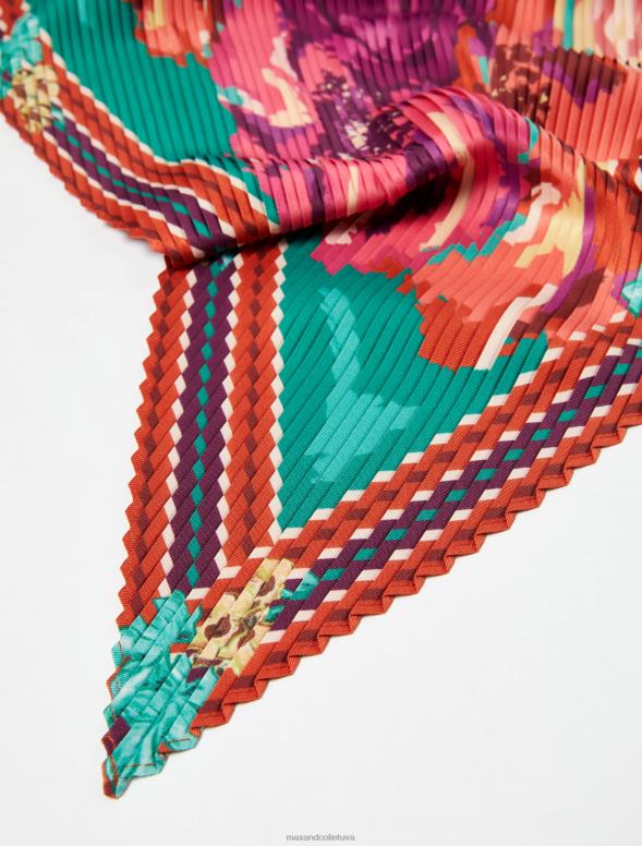 piederums 8VJP1135 zaļš kroku sarža šalle sievietes MAX&Co.