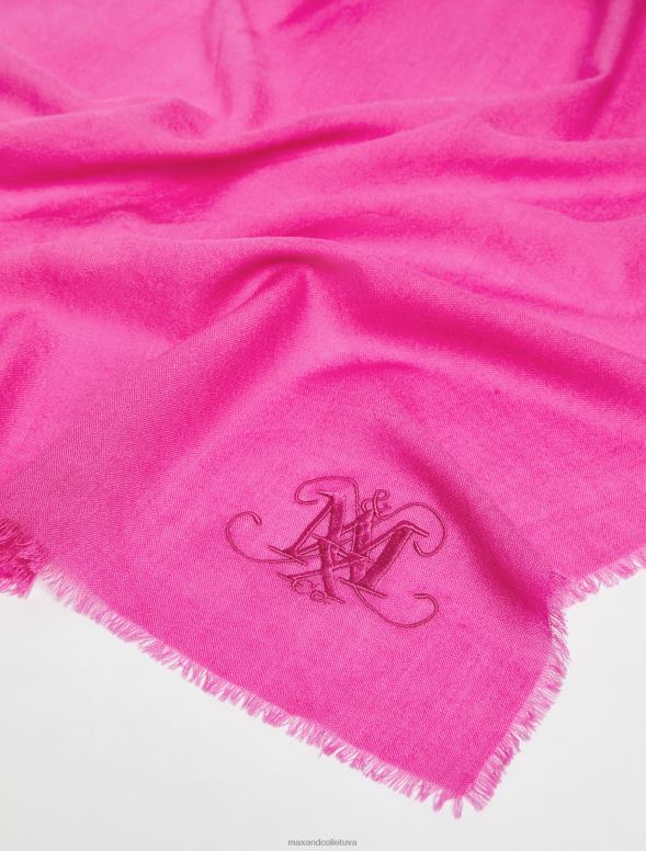 piederums 8VJP1142 fuksija monogramma vilnas nozaga sievietes MAX&Co.