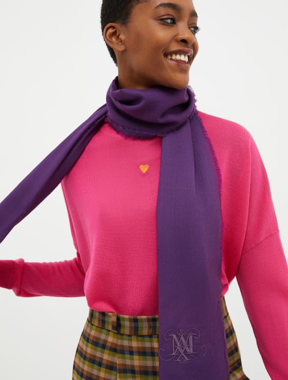 piederums 8VJP1143 violets monogramma vilnas nozaga sievietes MAX&Co.