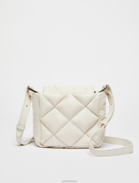 piederums 8VJP1003 ziloņkauls stepēta nappa ādas mini soma sievietes MAX&Co.