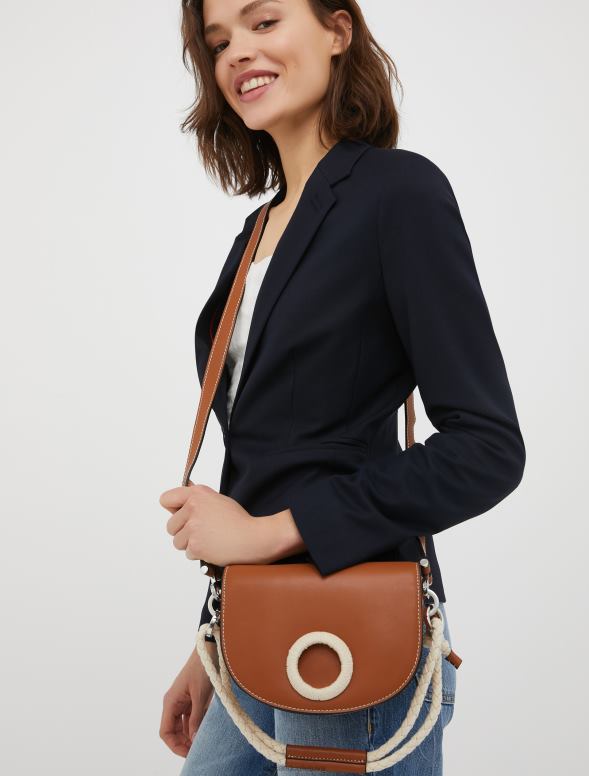 piederums 8VJP1010 iedegums ādas pusmēness soma sievietes MAX&Co.