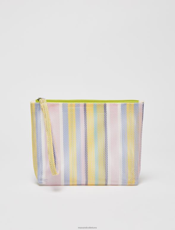 piederums 8VJP1020 rozā mazs svītrains audekla maciņš sievietes MAX&Co.