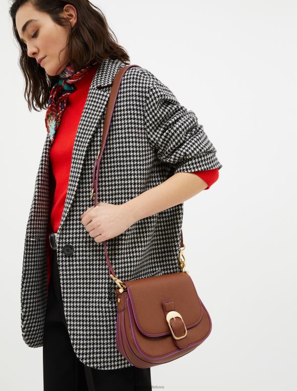 piederums 8VJP1024 brūns soma ar sprādzēm sievietes MAX&Co.