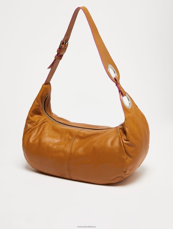 piederums 8VJP991 iedegums nappa ādas maksi soma sievietes MAX&Co.