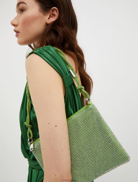 piederums 8VJP993 zaļš rhinestone sajūgs sievietes MAX&Co.